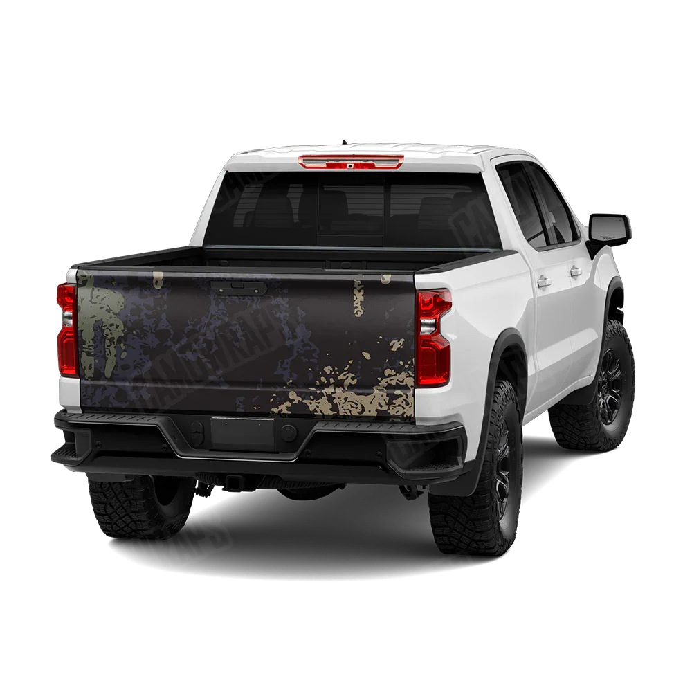 Pasted Militant Blue Tailgate Wraps