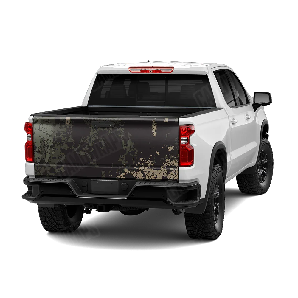 Pasted Militant Green Tailgate Wraps