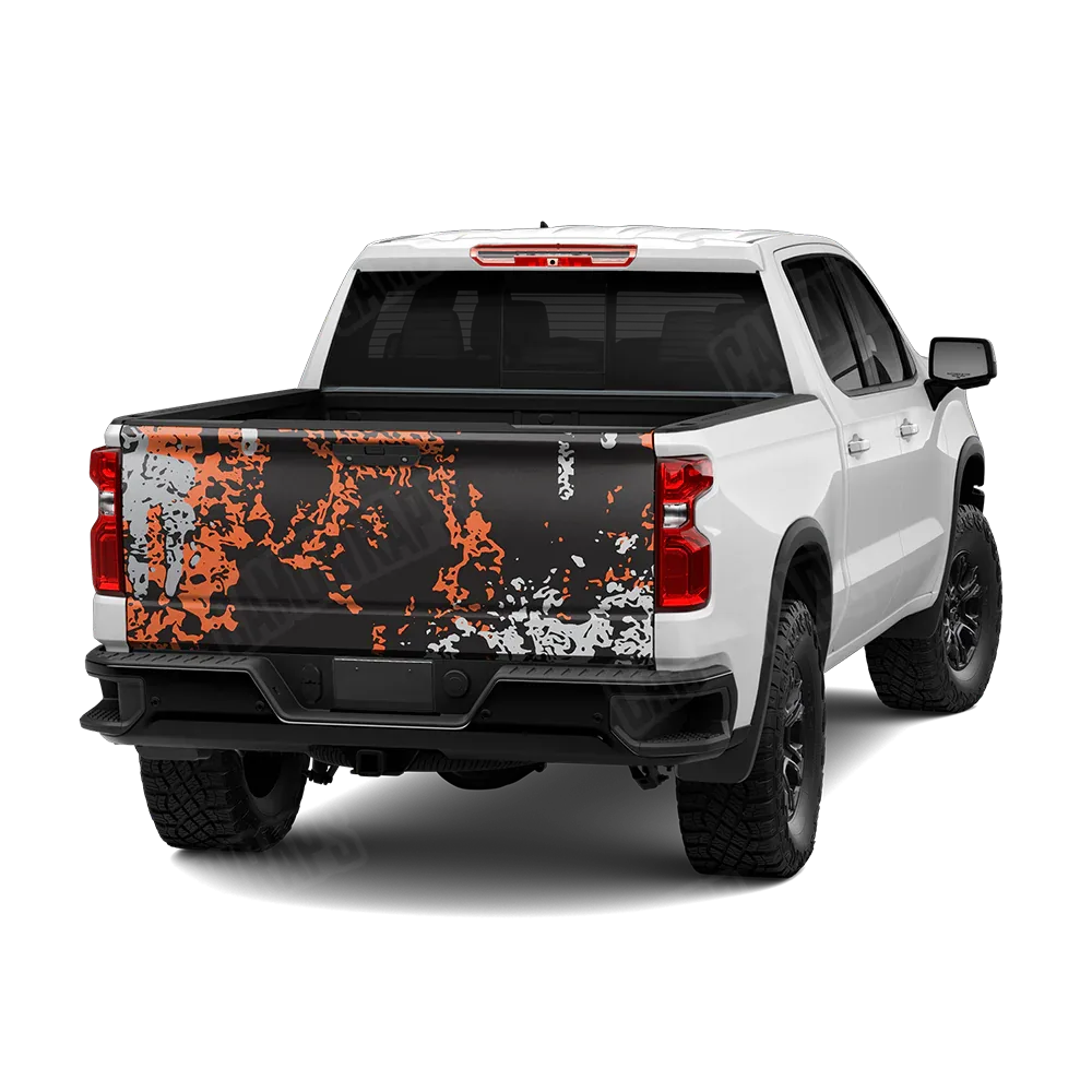 Pasted Orange Tiger Tailgate Wraps
