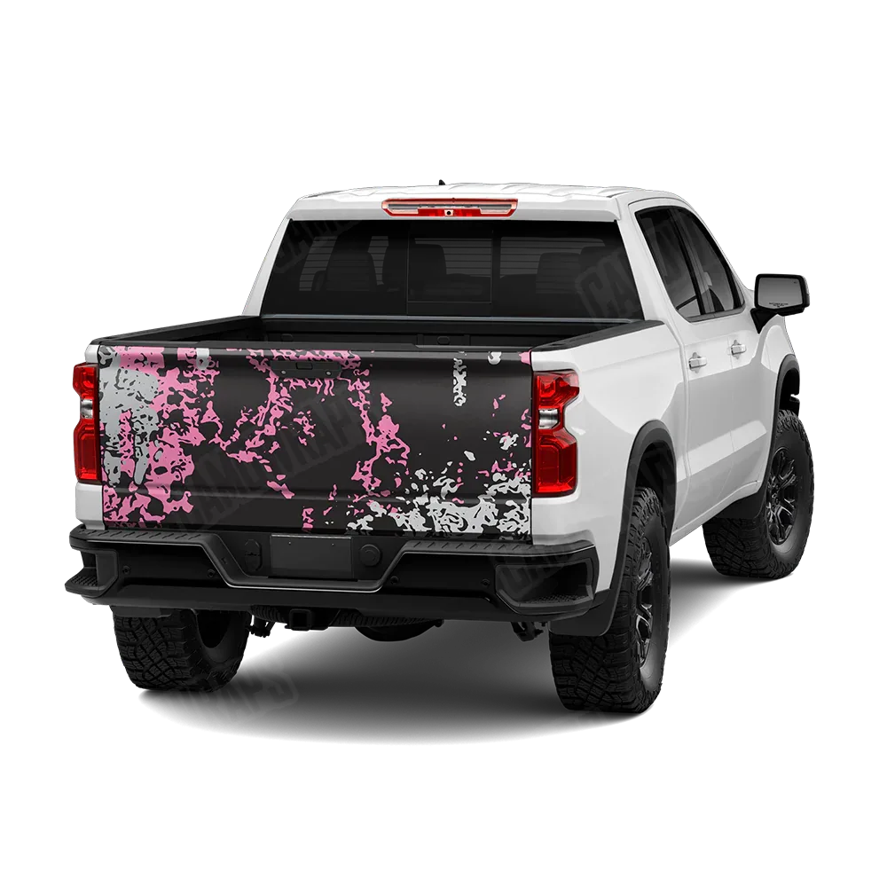 Pasted Pink Tiger Tailgate Wraps
