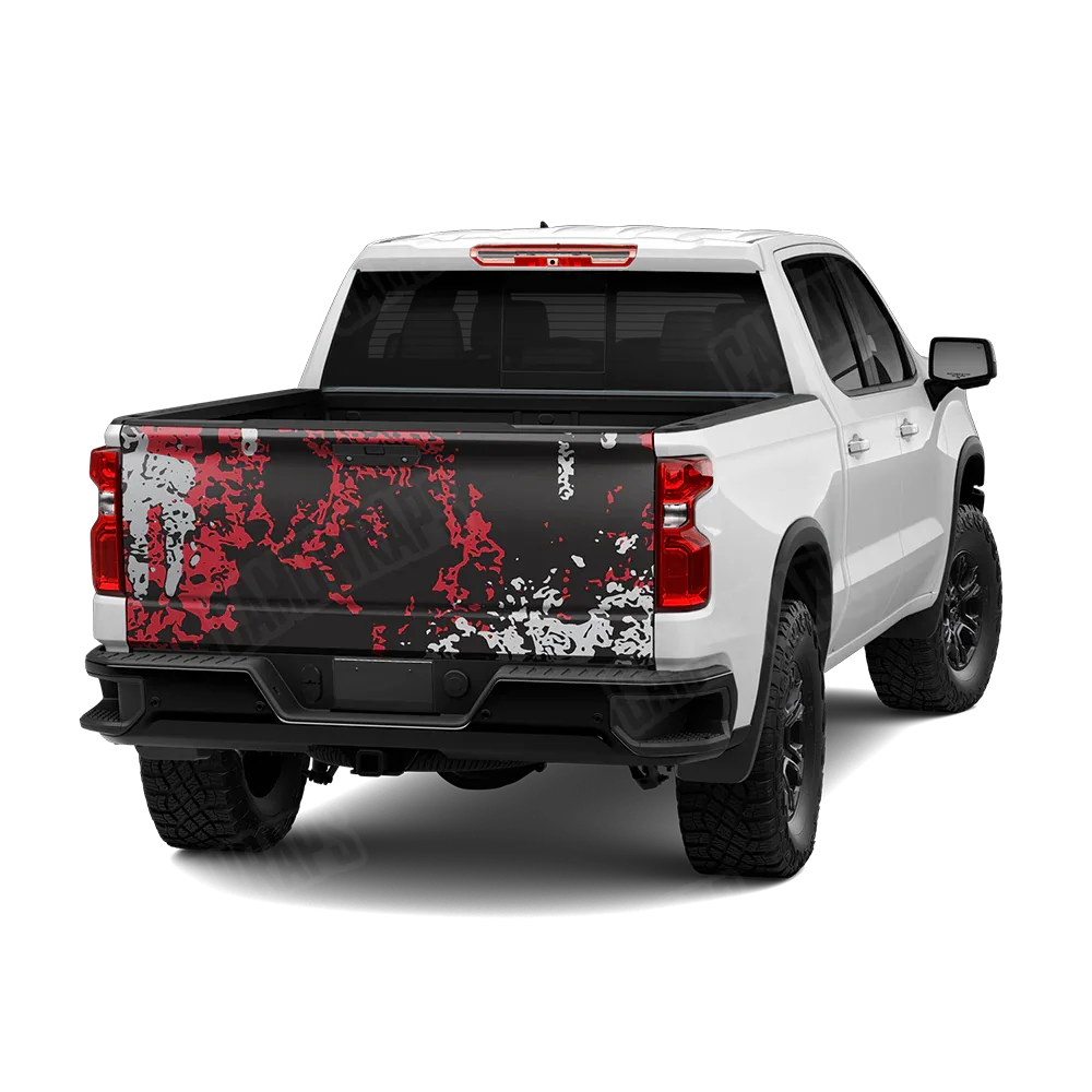Pasted Red Tiger Tailgate Wraps