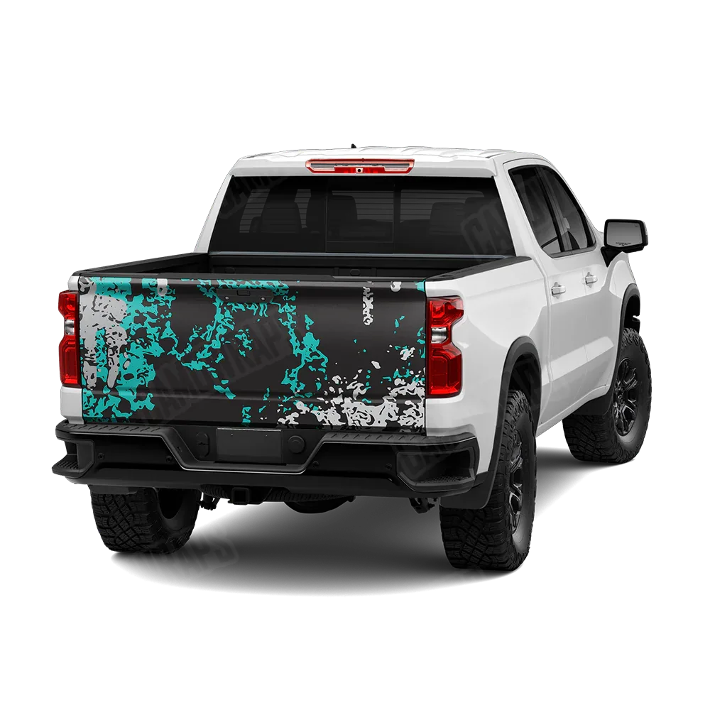 Pasted Tiffany Blue Tiger Tailgate Wraps