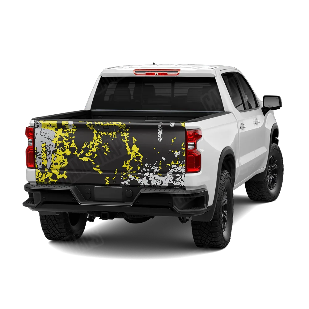 Pasted Yellow Tiger Tailgate Wraps