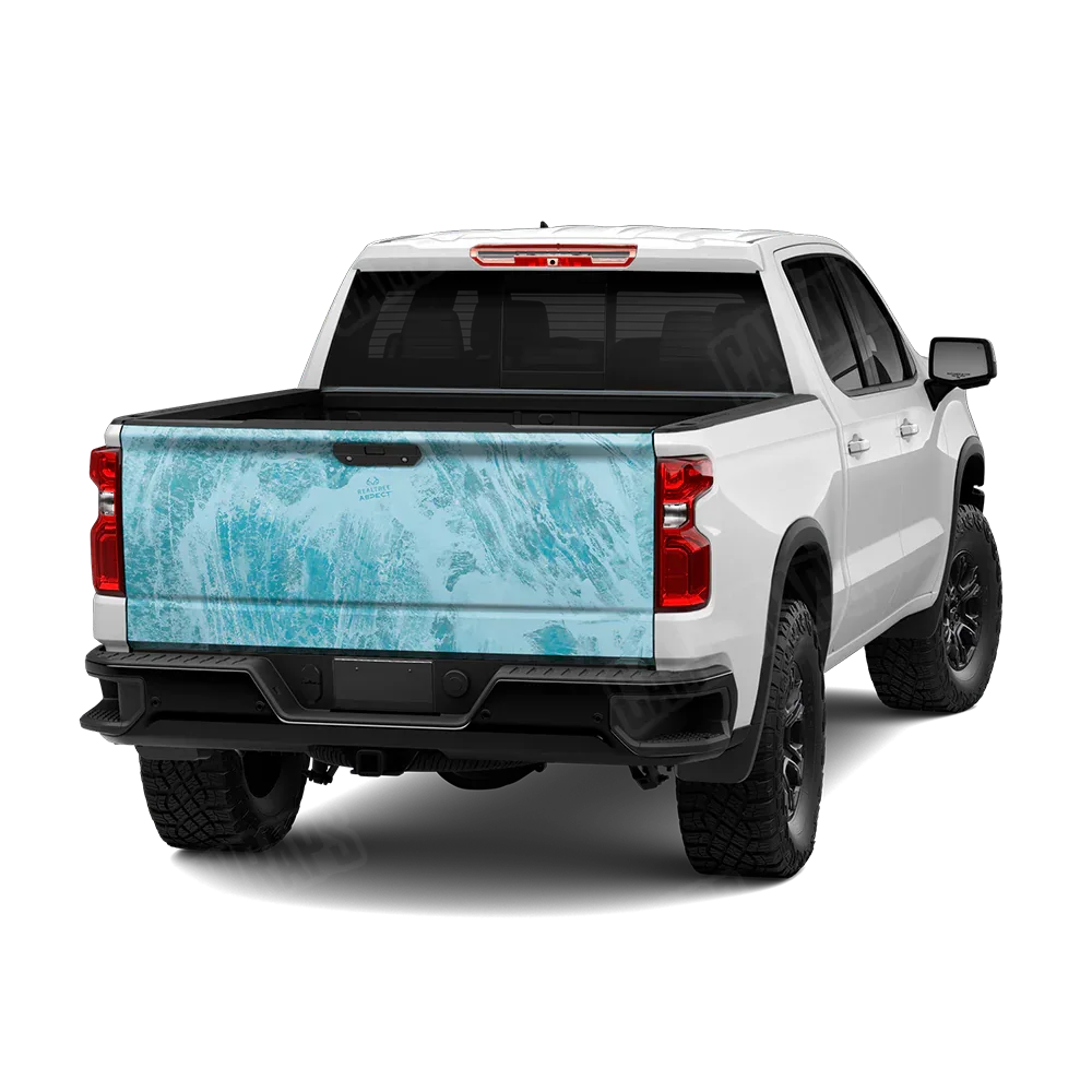 Realtree Aspect Sea Blue Tailgate Wraps