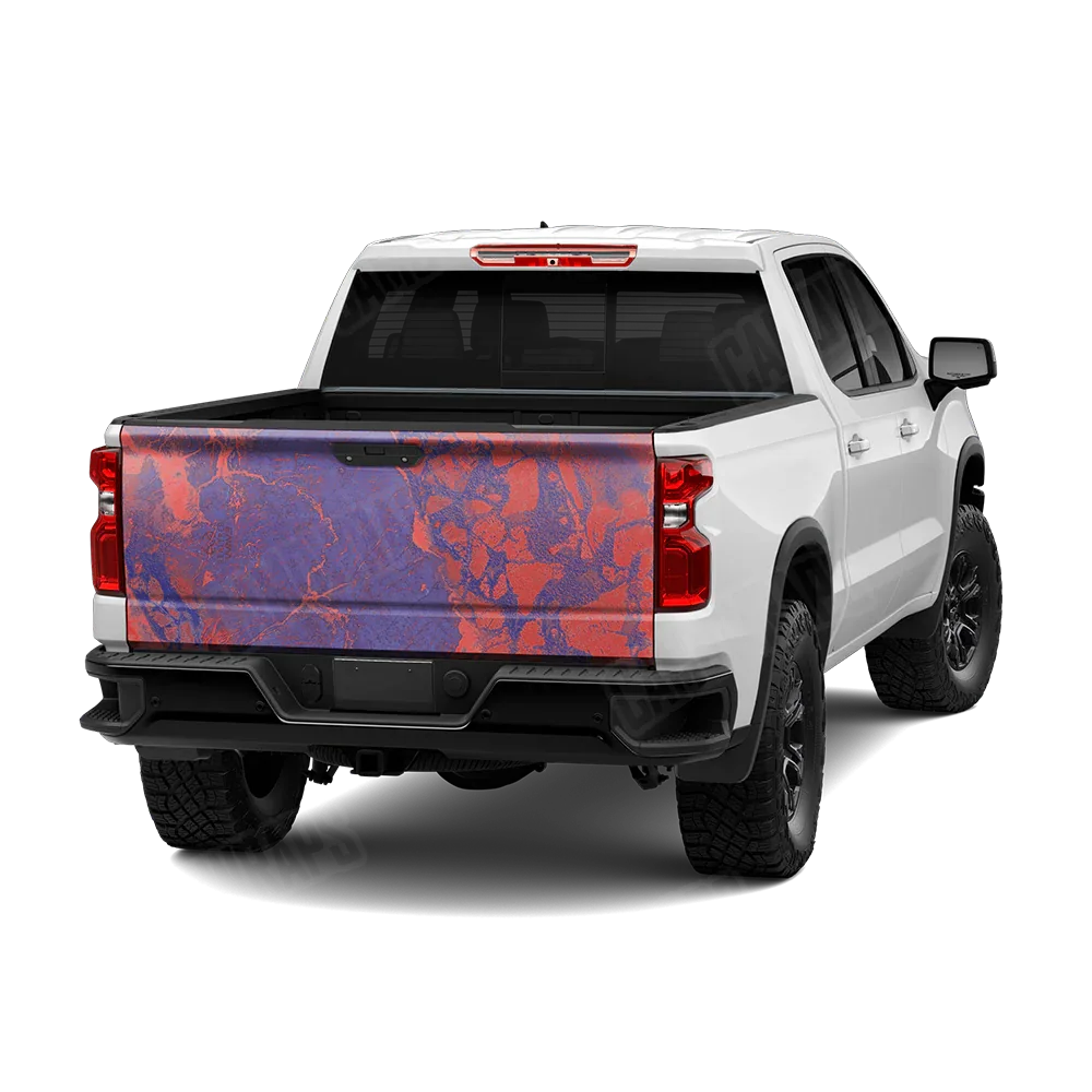 Realtree WAV3 Red Blue Tailgate Wraps
