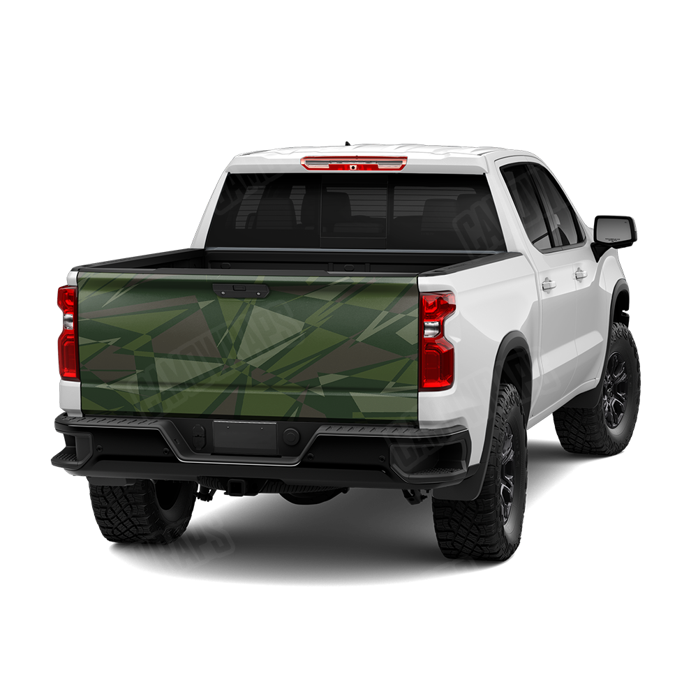 Sharp Army Dark Green Tailgate Wraps