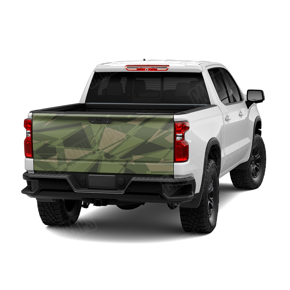 Sharp Army Green Tailgate Wraps