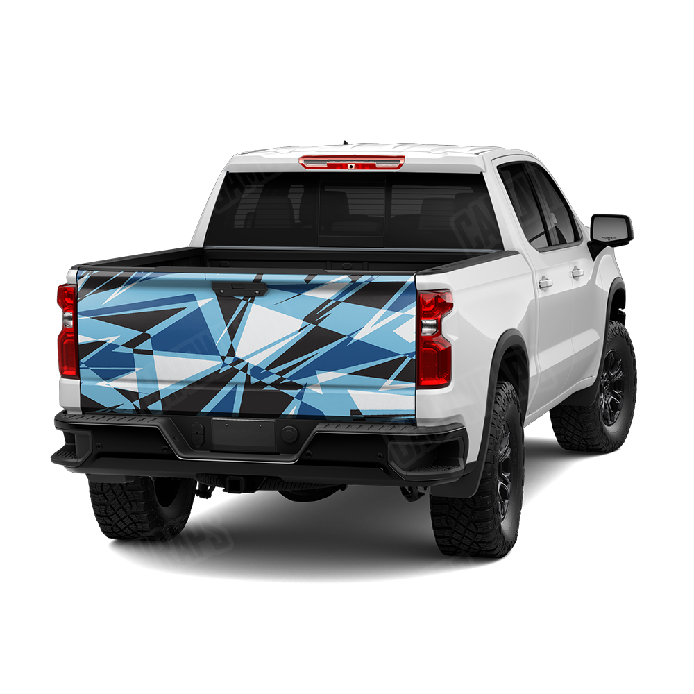 Sharp Baby Blue Tailgate Wraps