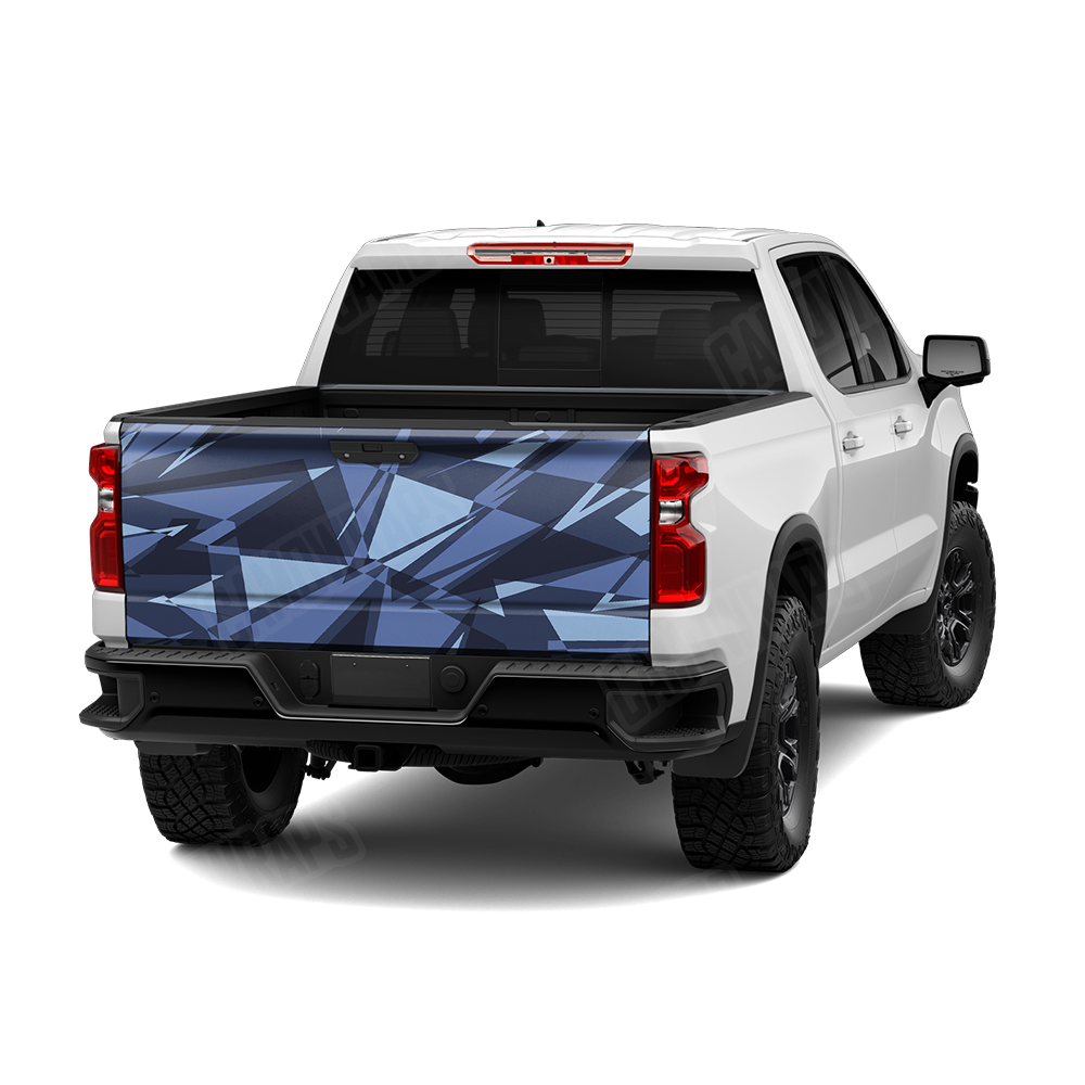 Sharp Blue Urban Night Tailgate Wraps