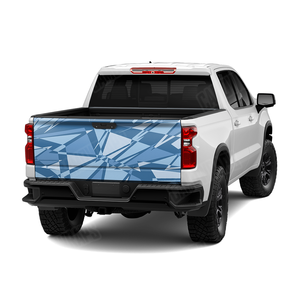 Sharp Cool Blue Tailgate Wraps