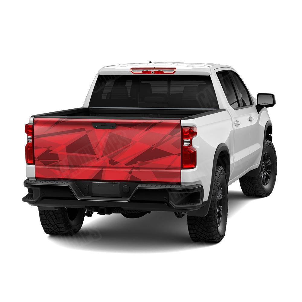 Sharp Elite Red Tailgate Wraps