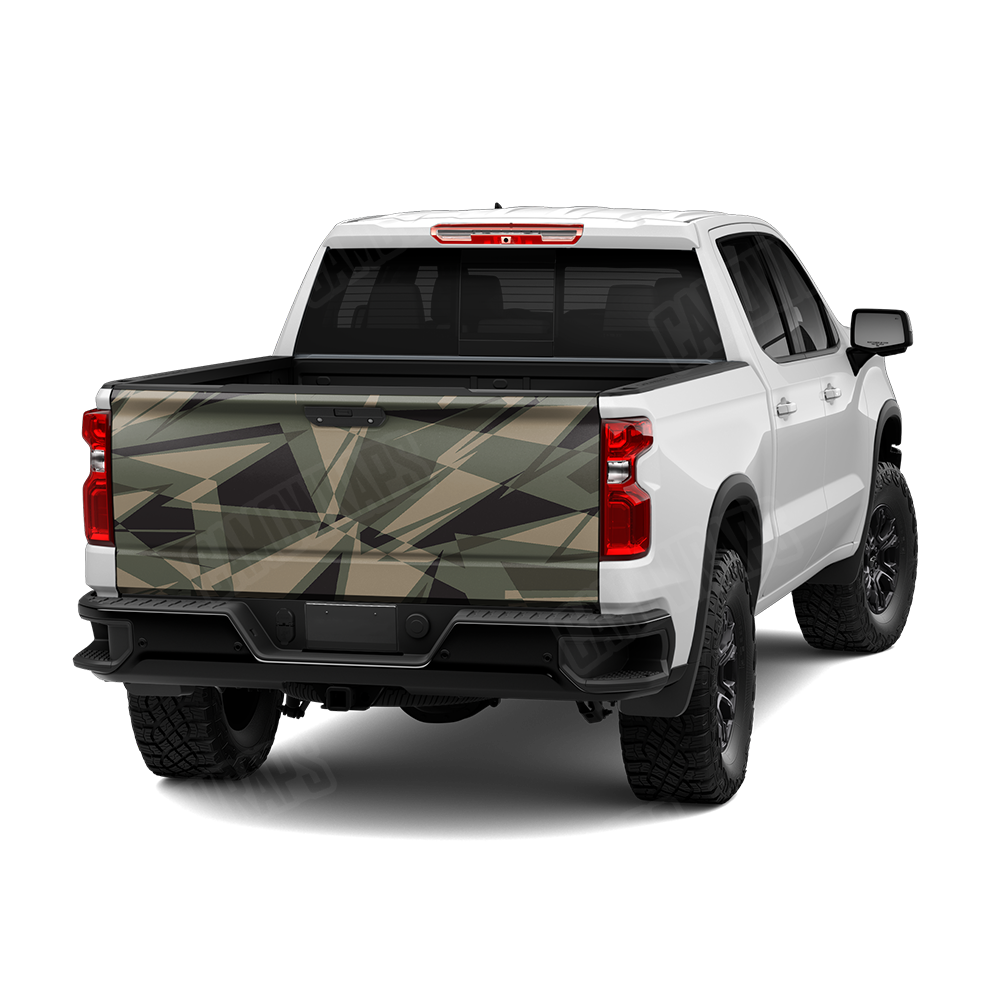 Sharp Militant Green Tailgate Wraps