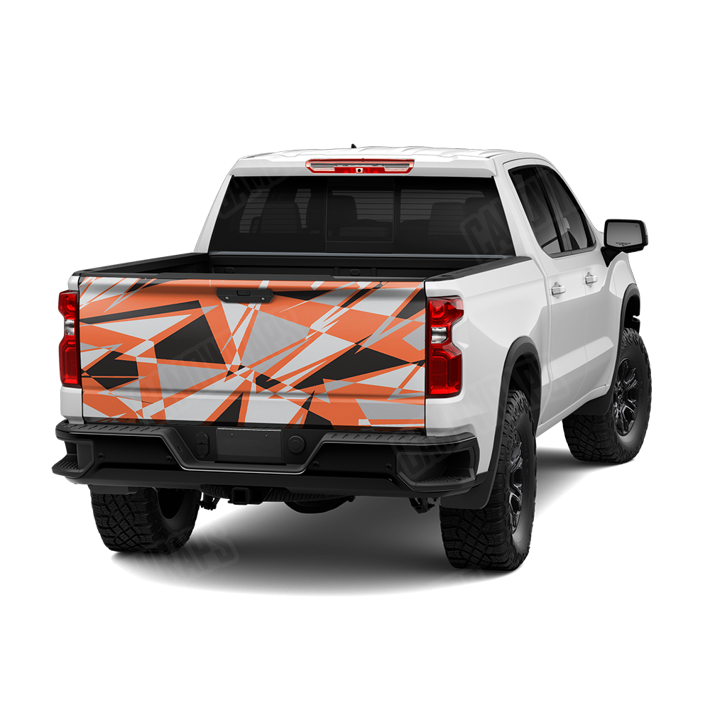 Sharp Orange Tiger Tailgate Wraps