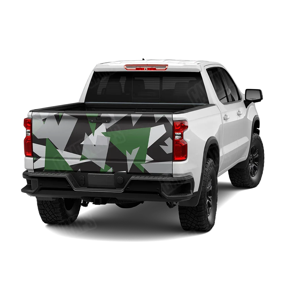Shattered Green Tiger Tailgate Wraps