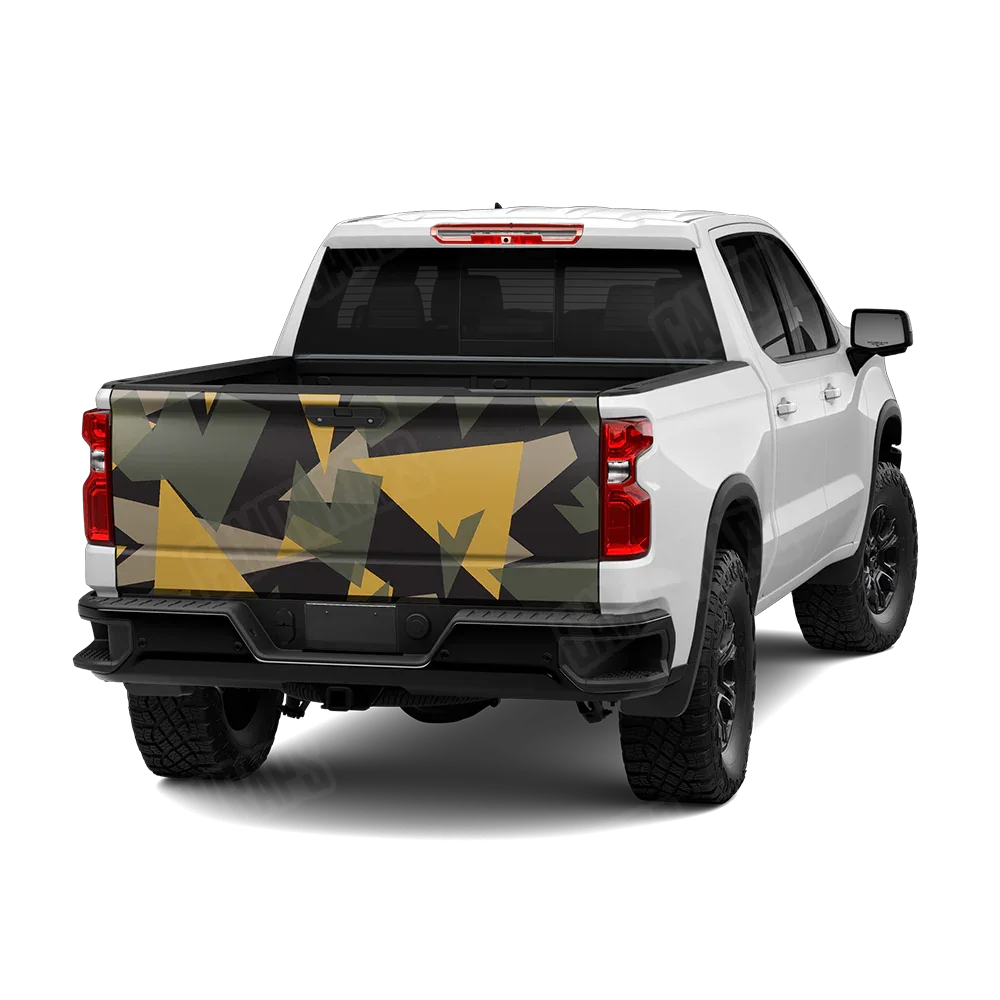 Shattered Militant Yellow Tailgate Wraps