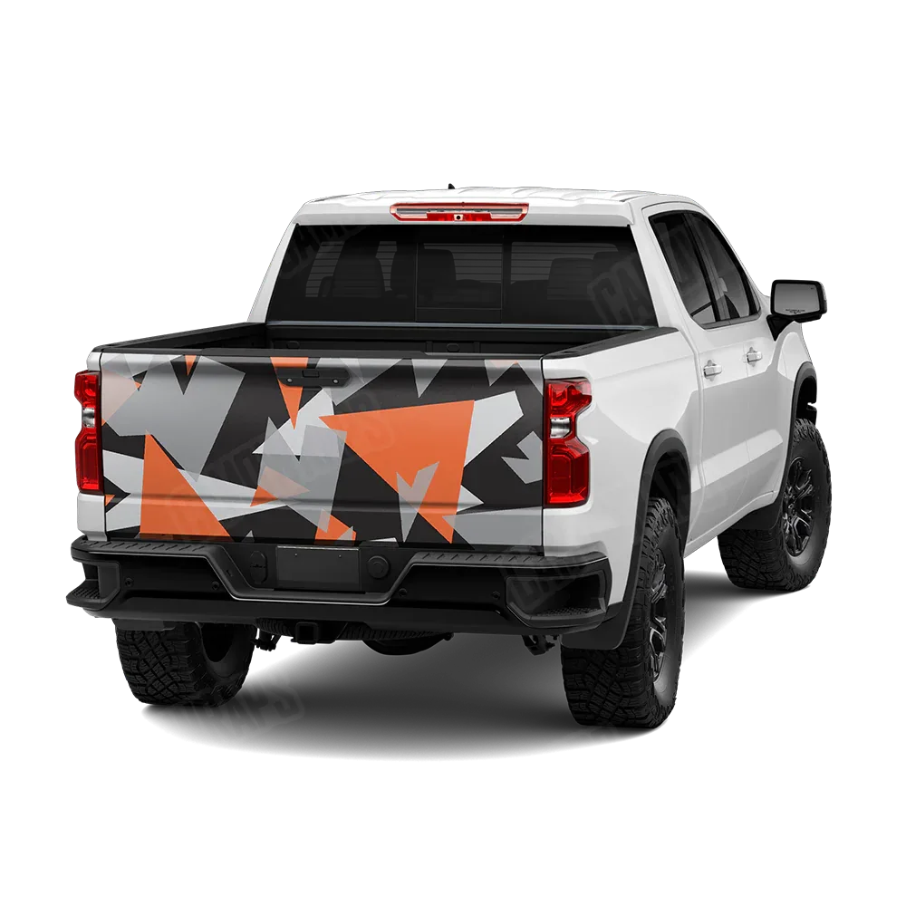 Shattered Orange Tiger Tailgate Wraps