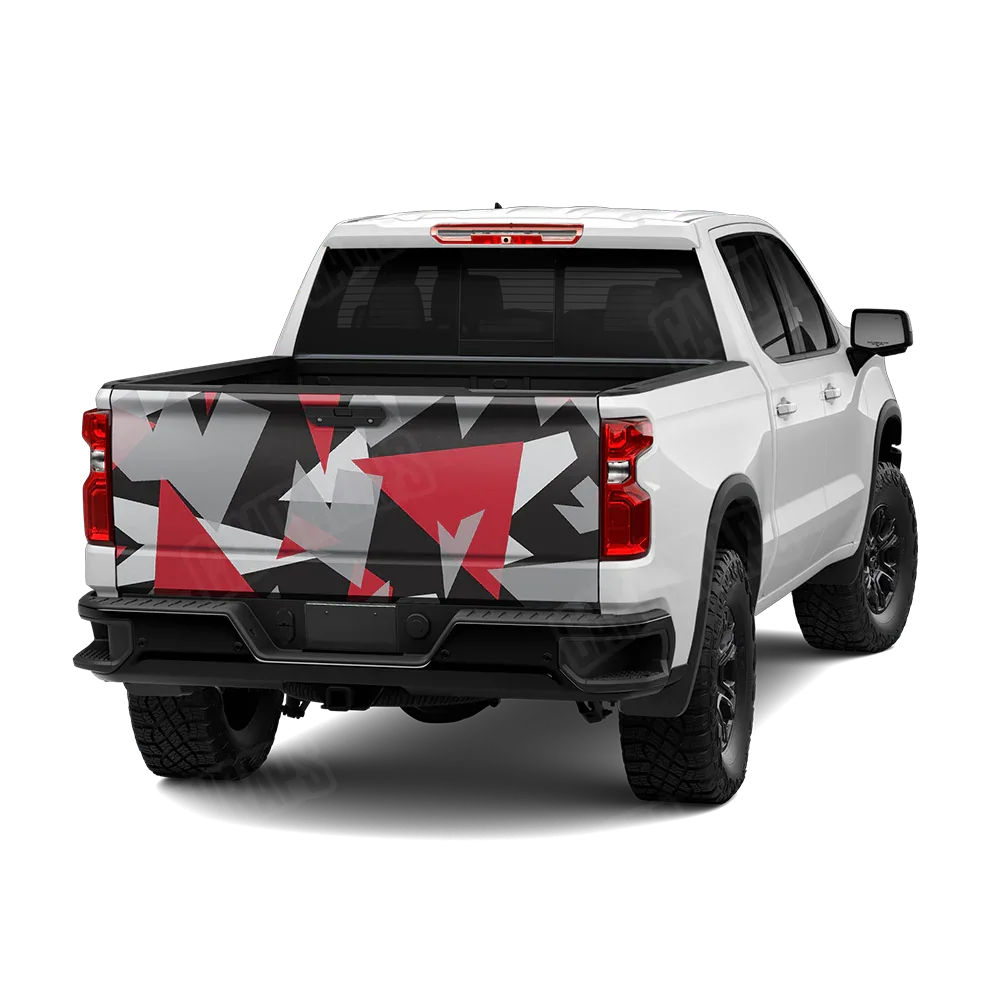 Shattered Red Tiger Tailgate Wraps