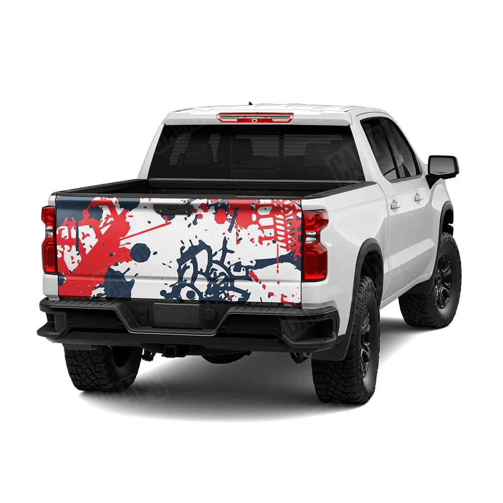 Tire Splatter America Tailgate Wraps