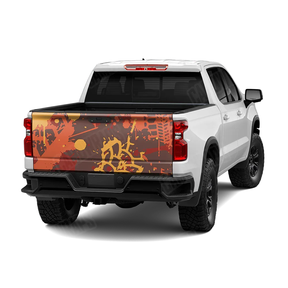 Tire Splatter Autumn Tailgate Wraps