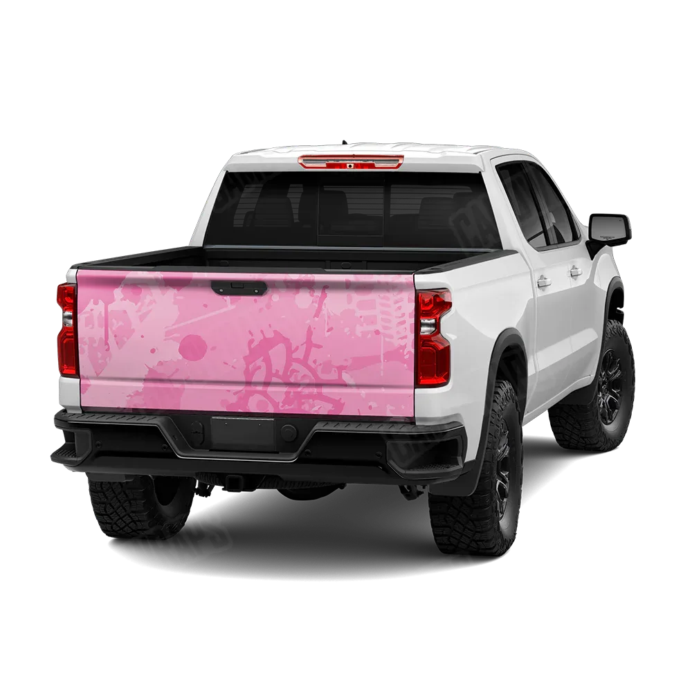 Tire Splatter Elite Pink Tailgate Wraps