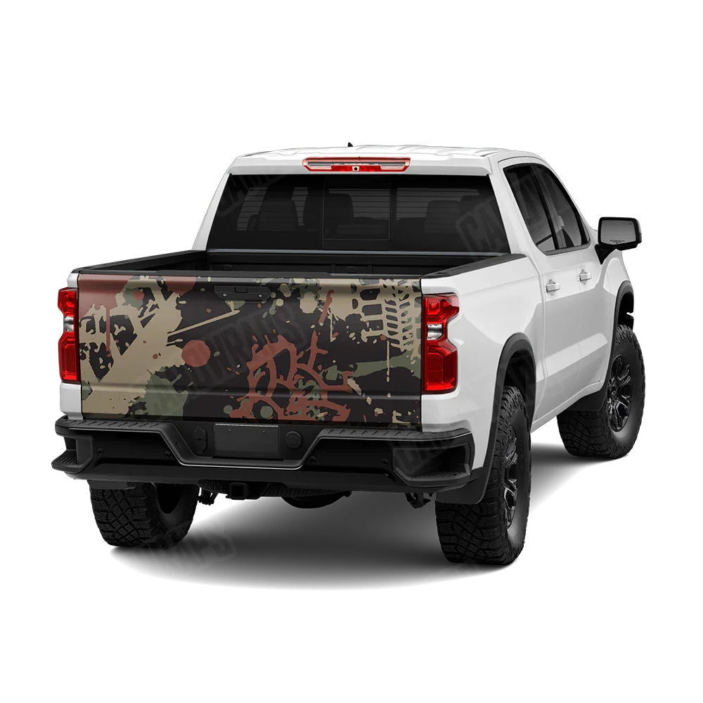 Tire Splatter Militant Copper Tailgate Wraps
