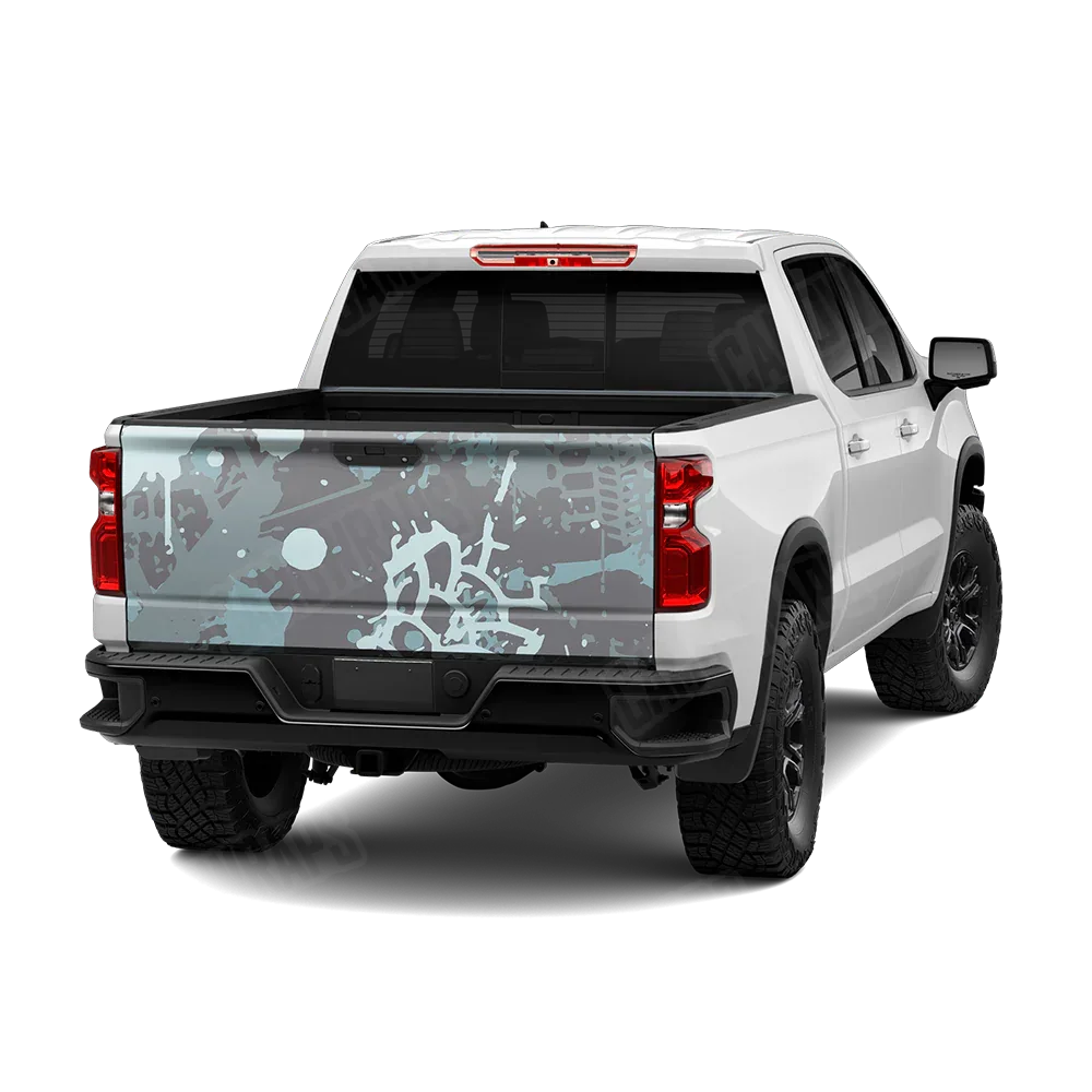 Tire Splatter Overcast Tailgate Wraps