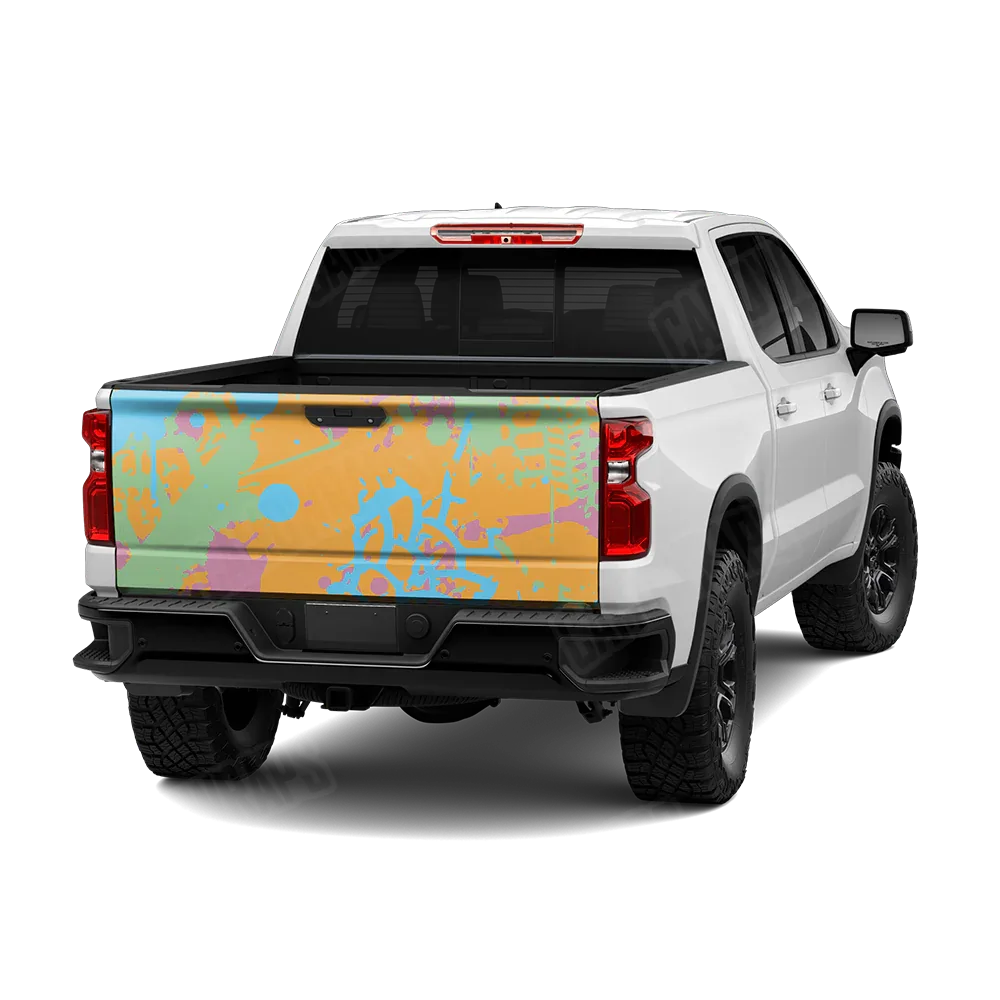 Tire Splatter Sherbert Tailgate Wraps