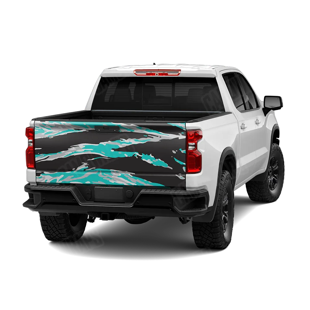 Vietnam Tiger Stripe Tiffany Blue Tiger Tailgate Wraps