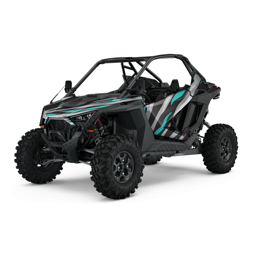 Fun Stripe Tiffany Blue Tiger UTV Wraps