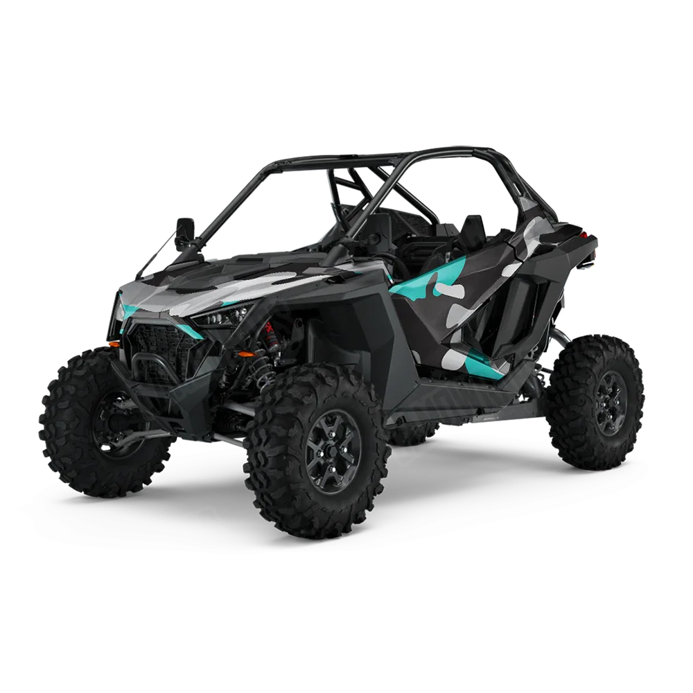 Classic Tiffany Blue Tiger UTV Wraps