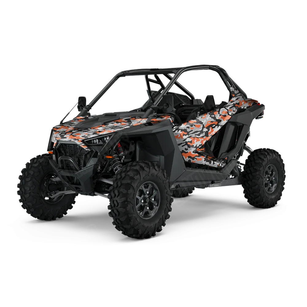 Classic Orange Tiger UTV Wraps