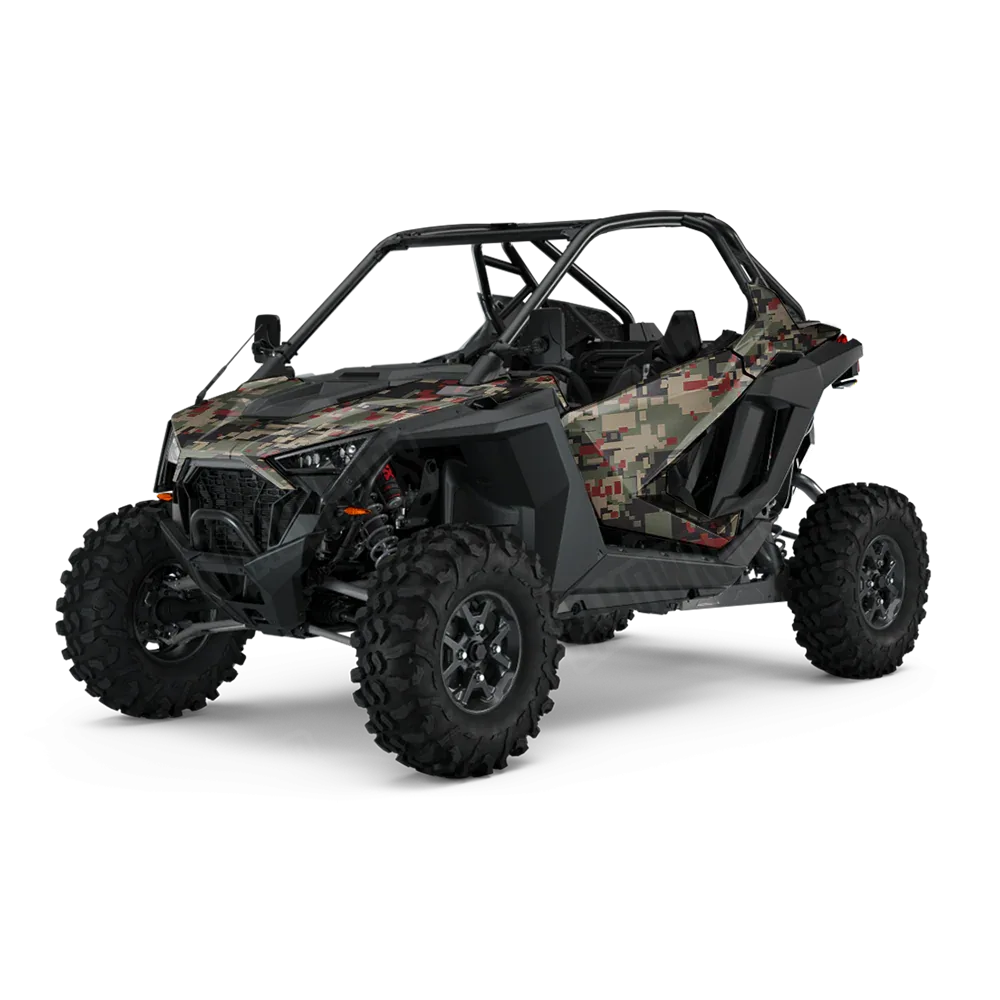 Digital Militant Red UTV Wraps