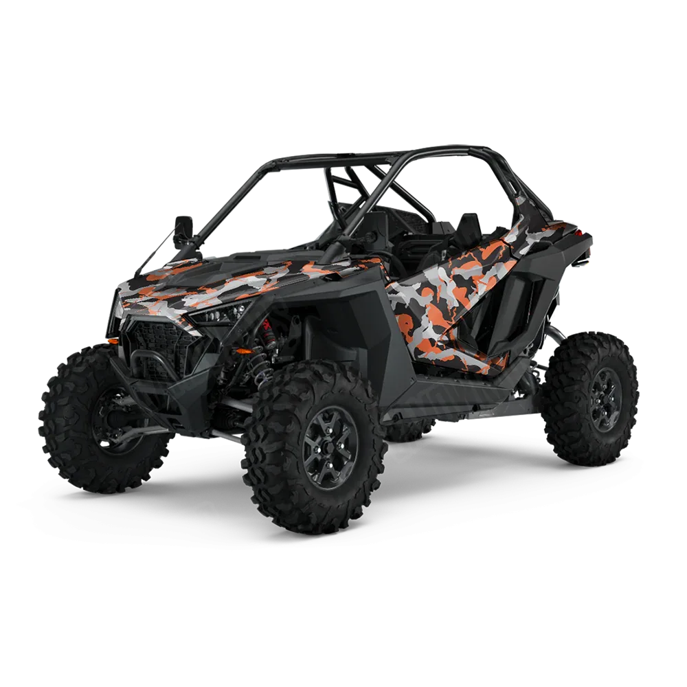 Ragged Orange Tiger UTV Wraps