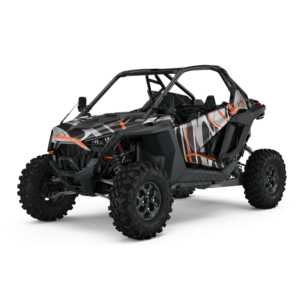 Liquid Smoke Orange Tiger UTV Wraps