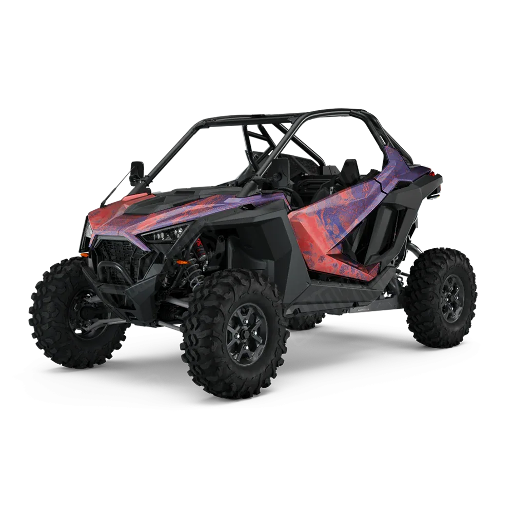 Realtree WAV3 Red Blue UTV Wraps