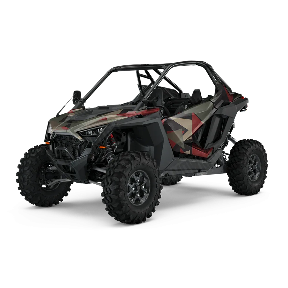 Shattered Militant Red UTV Wraps