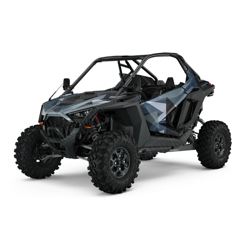 Shattered Navy UTV Wraps