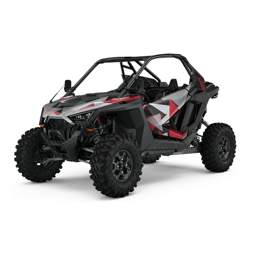Shattered Red Tiger UTV Wraps