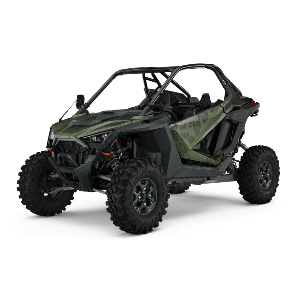 Tire Splatter Army Dark Green UTV Wraps