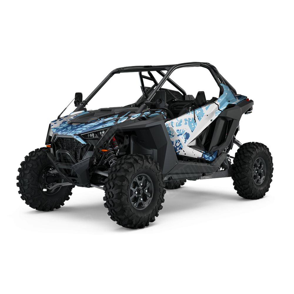 Tire Splatter Baby Blue UTV Wraps