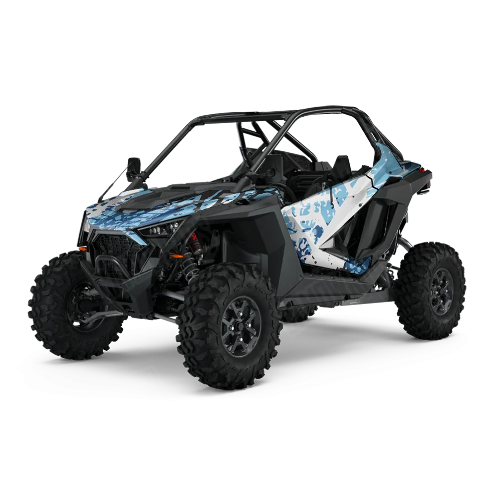 Tire Splatter Baby Blue UTV Wraps