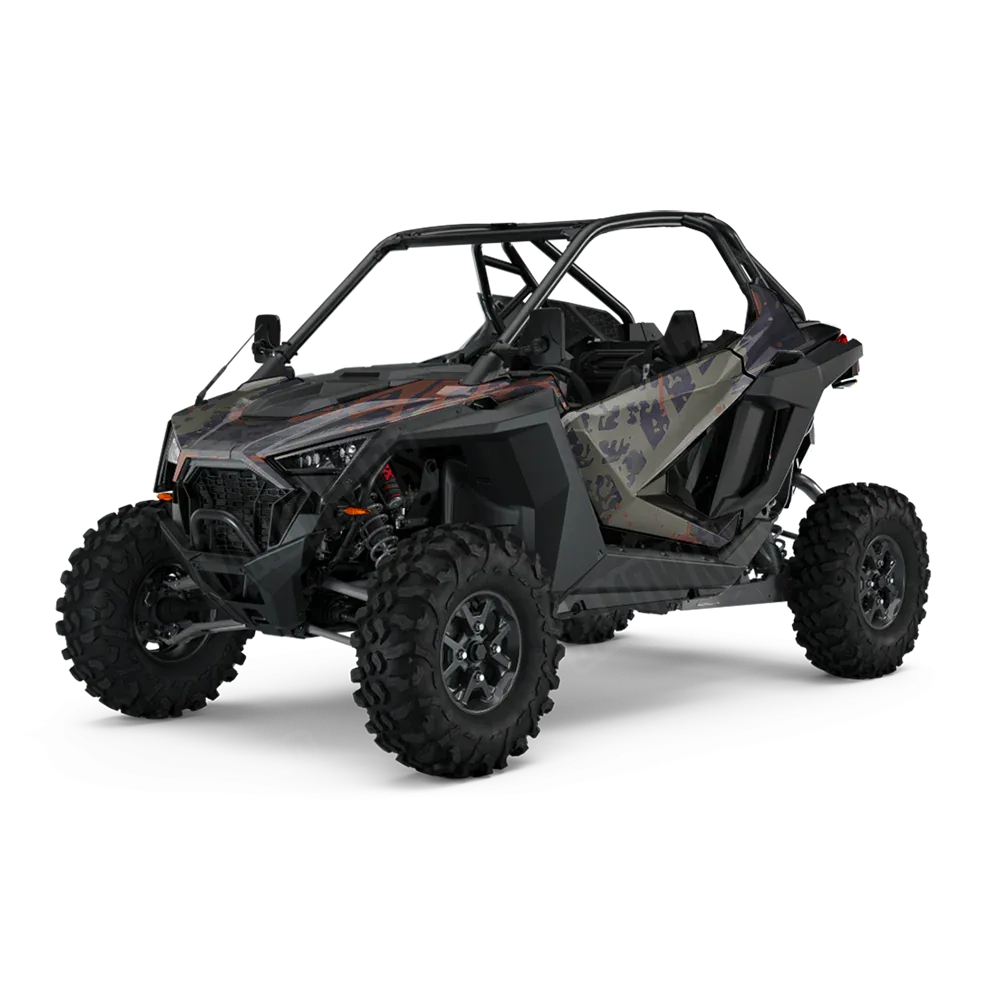 Tire Splatter Blue Copper UTV Wraps