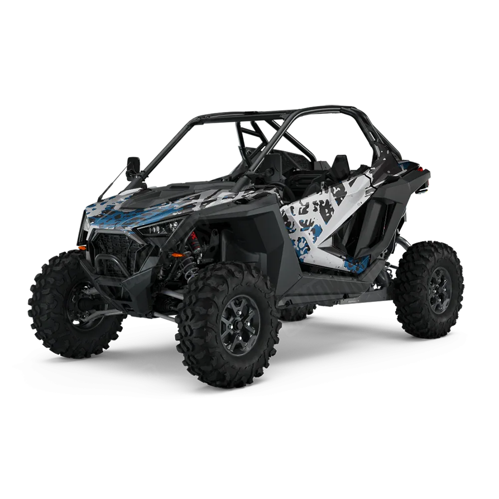 Tire Splatter Blue Tiger UTV Wraps