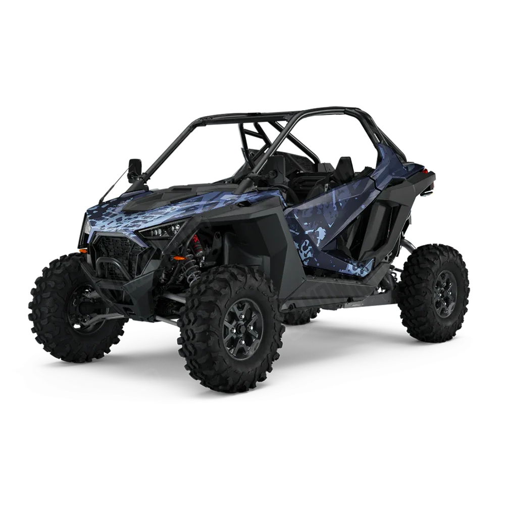 Tire Splatter Blue Urban Night UTV Wraps