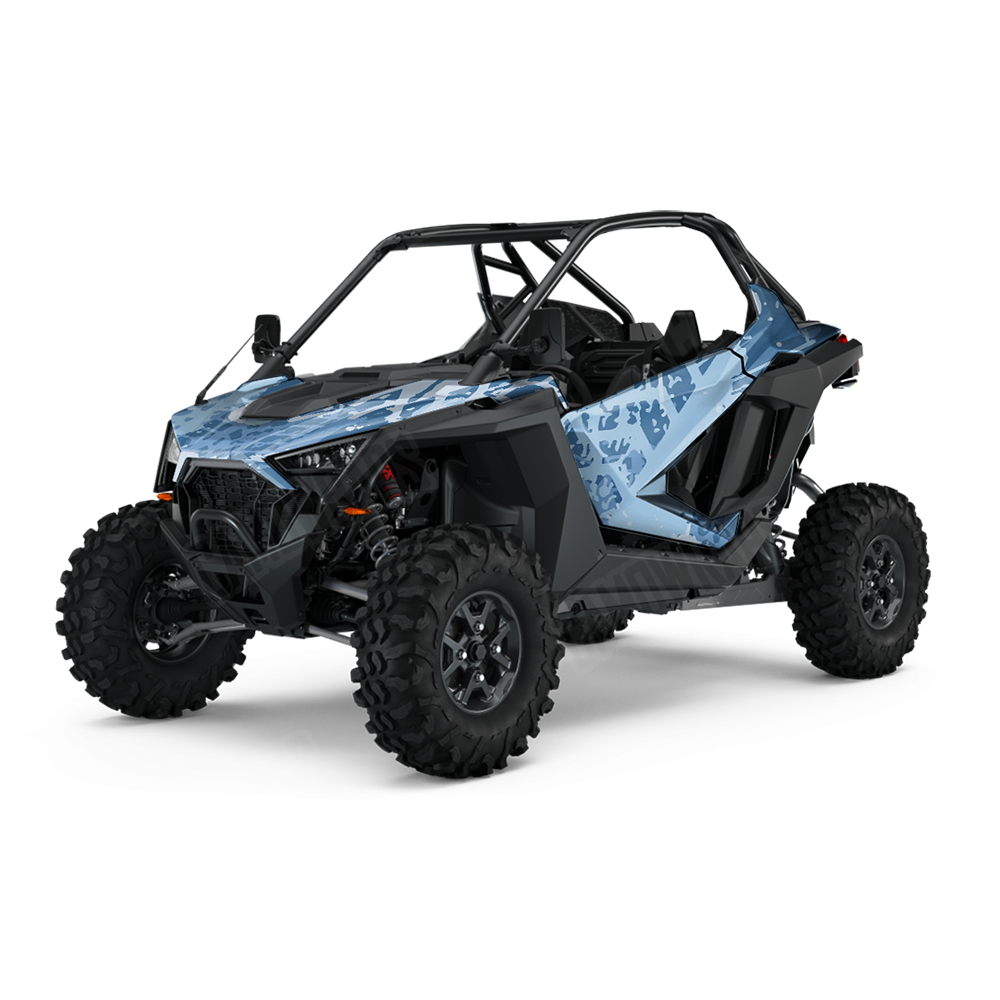 Tire Splatter Cool Blue UTV Wraps