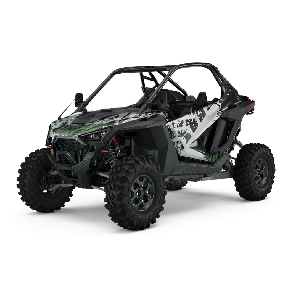 Tire Splatter Green Tiger UTV Wraps
