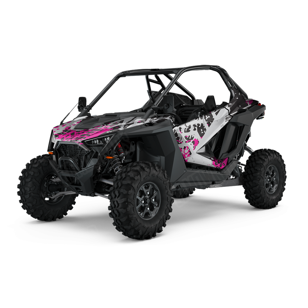 Tire Splatter Magenta Tiger UTV Wraps