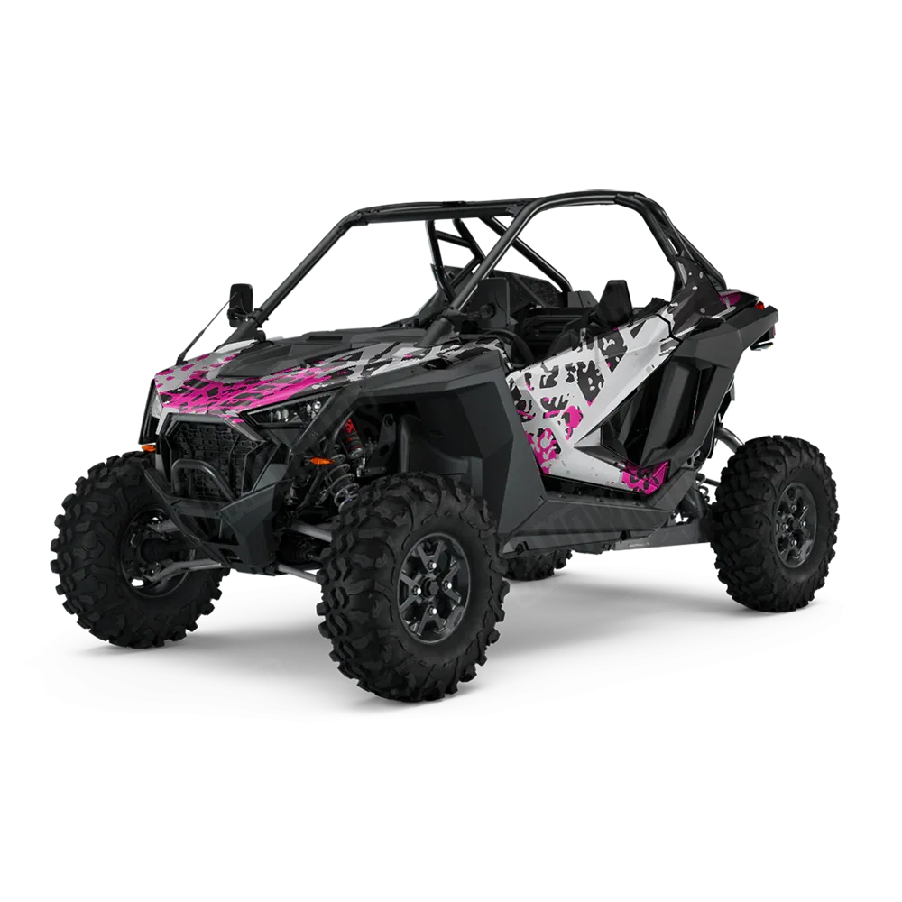 Tire Splatter Magenta Tiger UTV Wraps