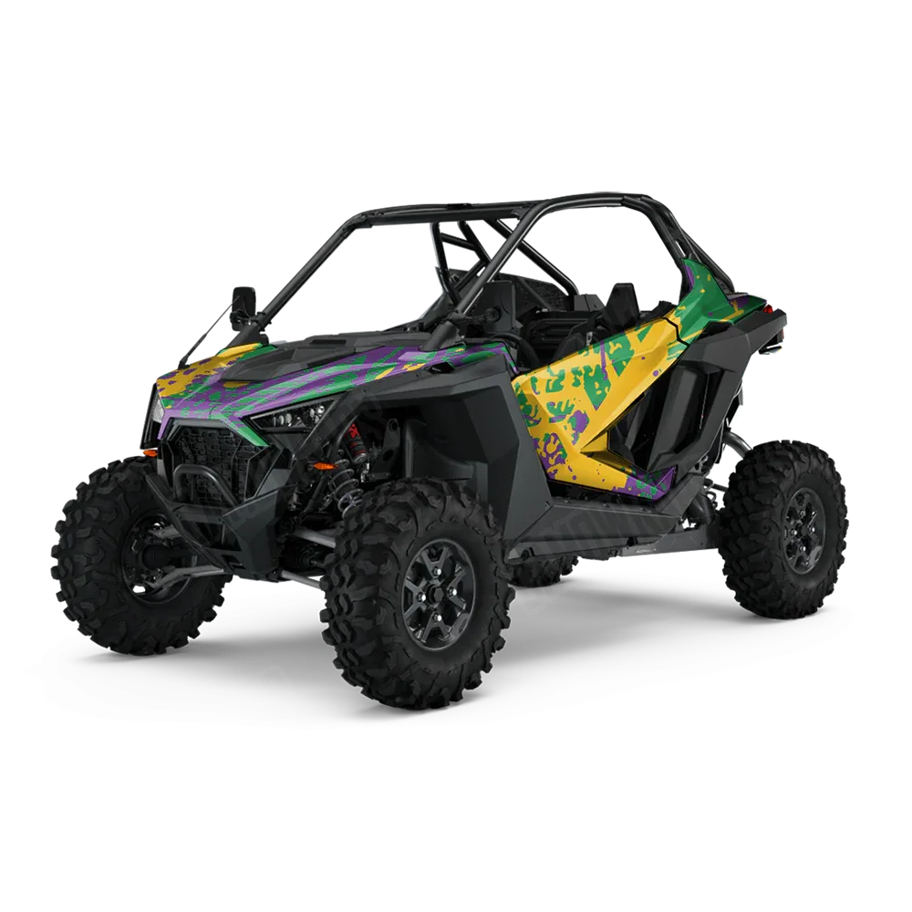 Tire Splatter Mardi Gras UTV Wraps