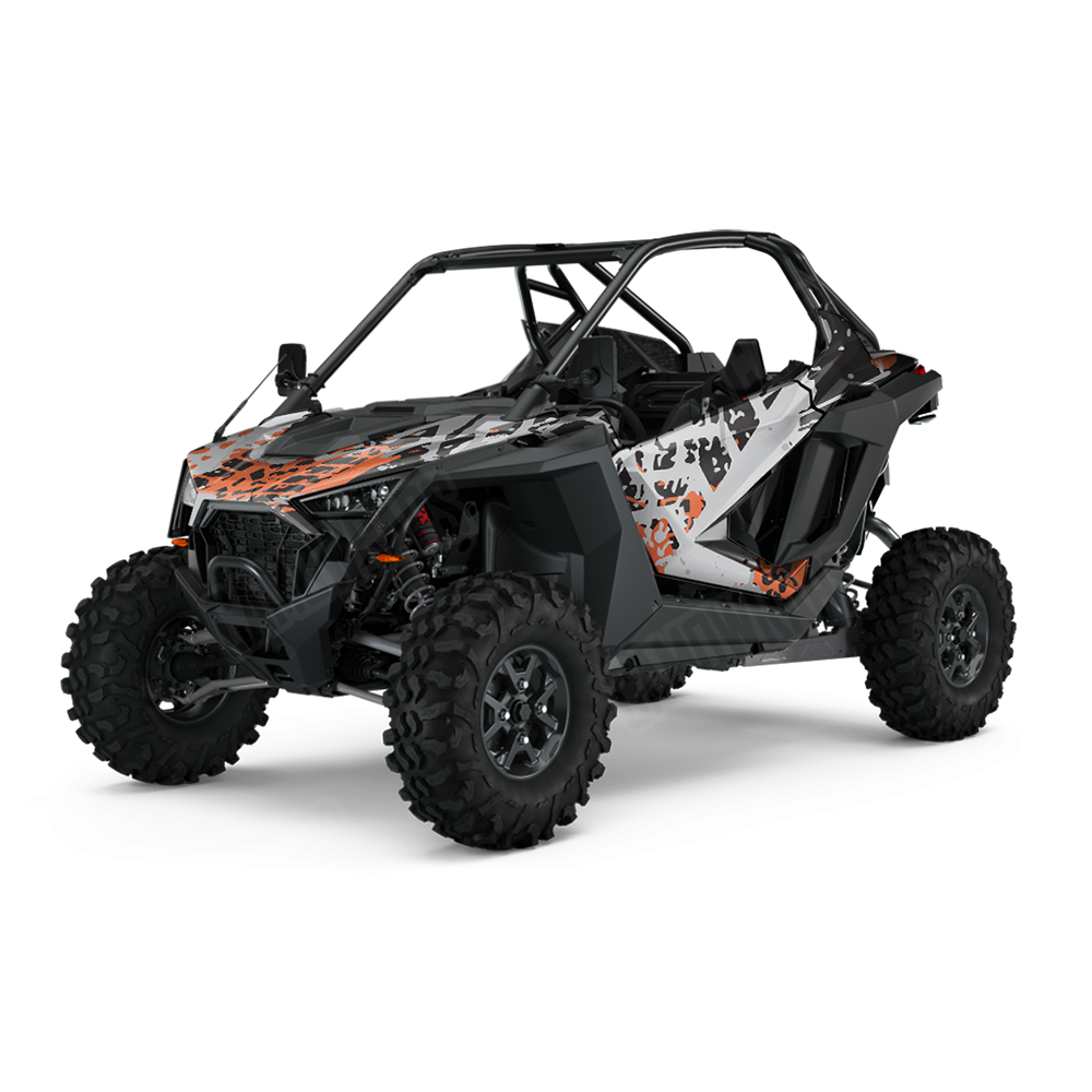 Tire Splatter Orange Tiger UTV Wraps